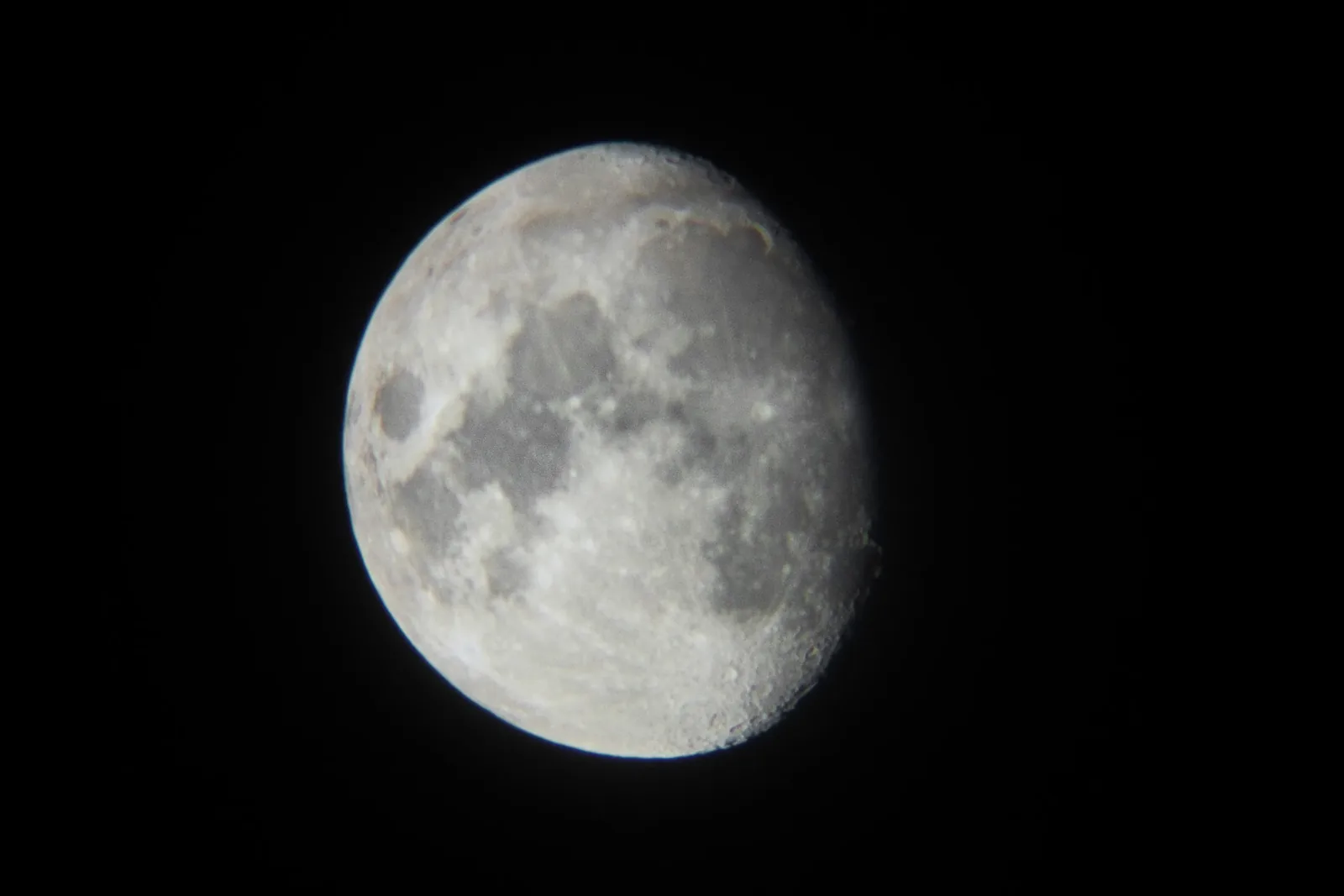 A bright gibbous moon