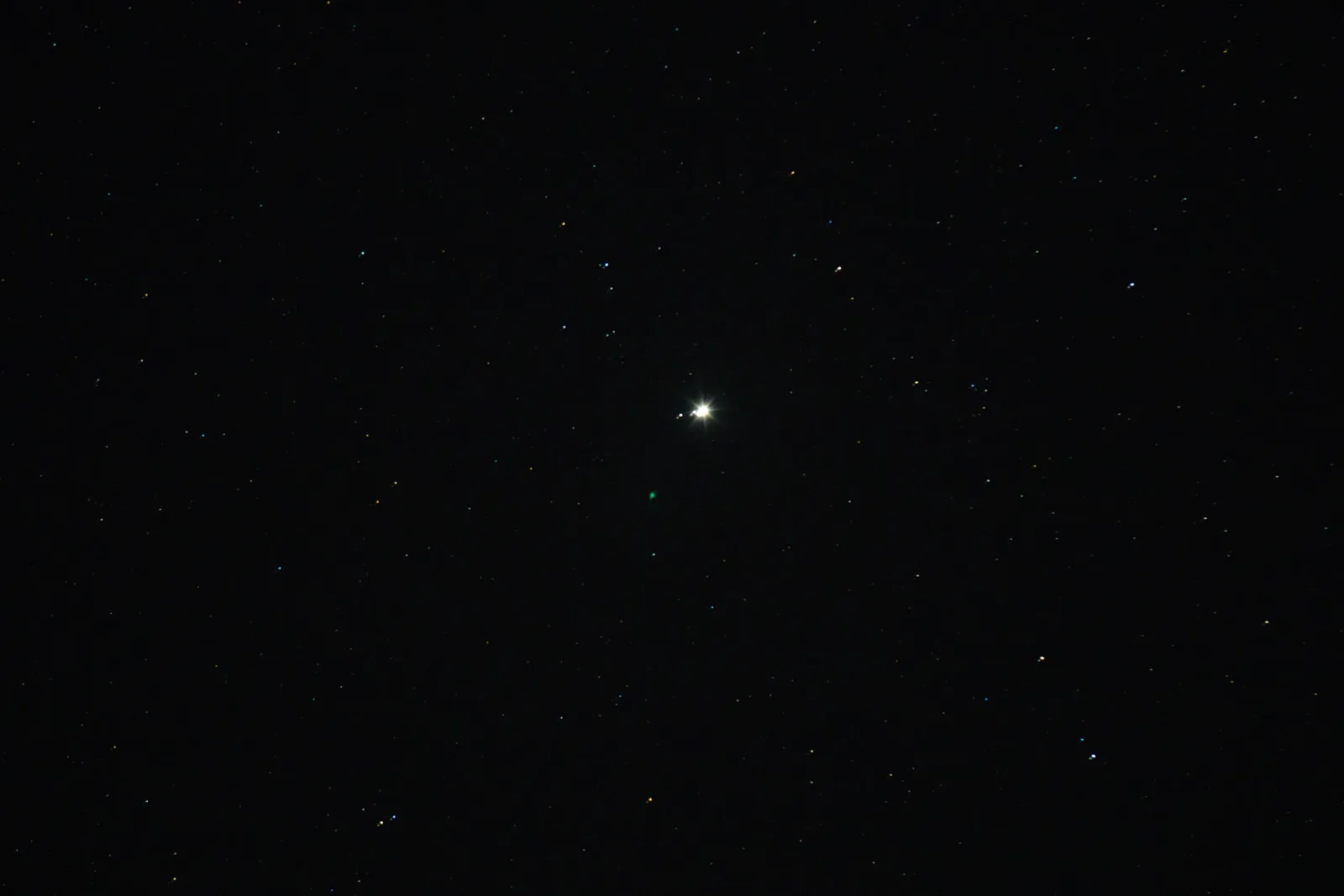 Two bright points in the night sky