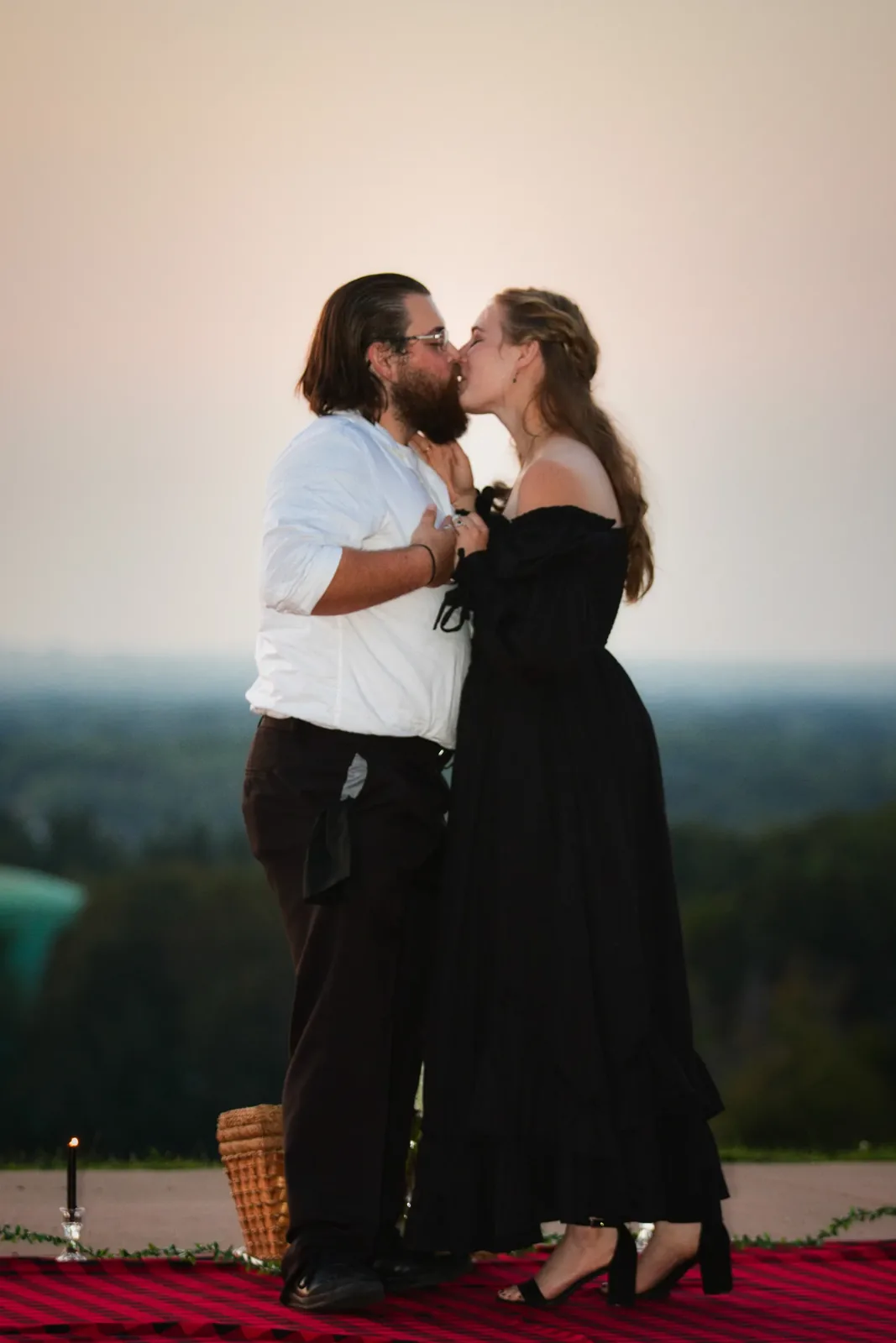 A couple together at last light